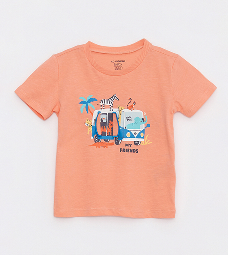 Buy LC Waikiki Baby Boy Printed T Shirt In Coral 6thStreet Bahrain