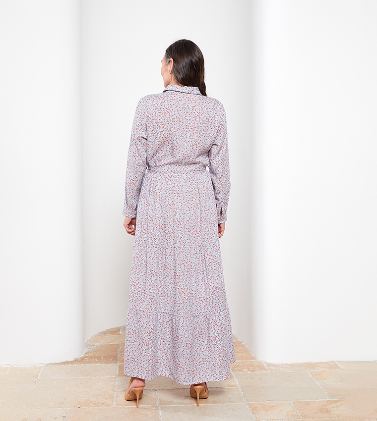 Classic Floral Printed Viscose Dress
