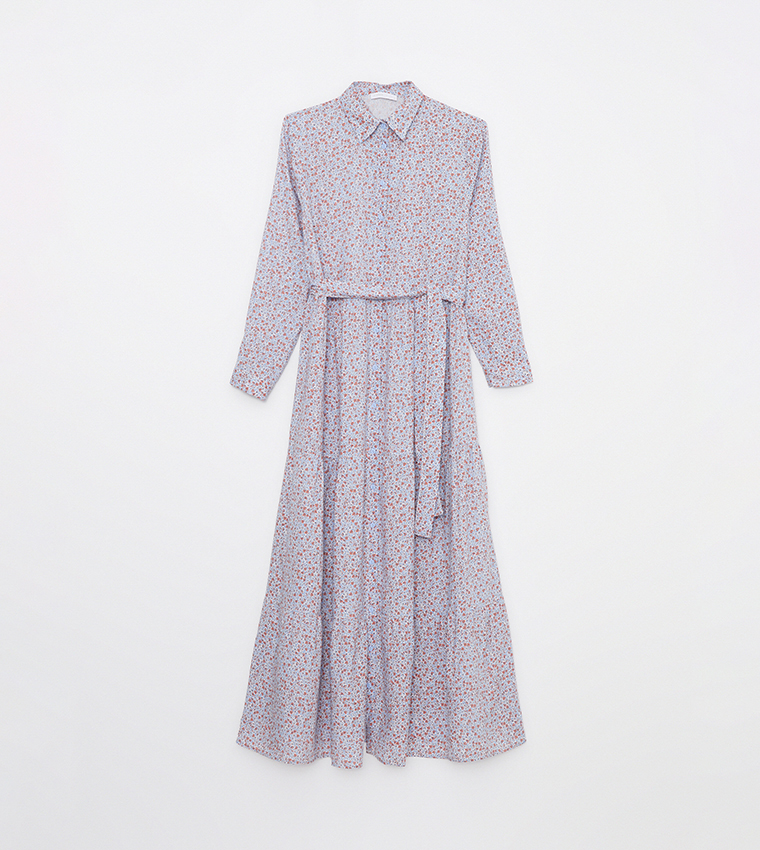 Classic Floral Printed Viscose Dress