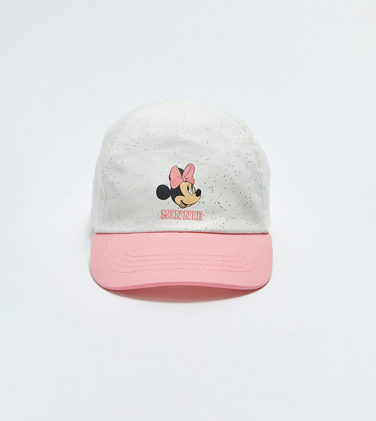 Buy LC Waikiki Baby Girl Minnie Mouse Printed Cap In Beige