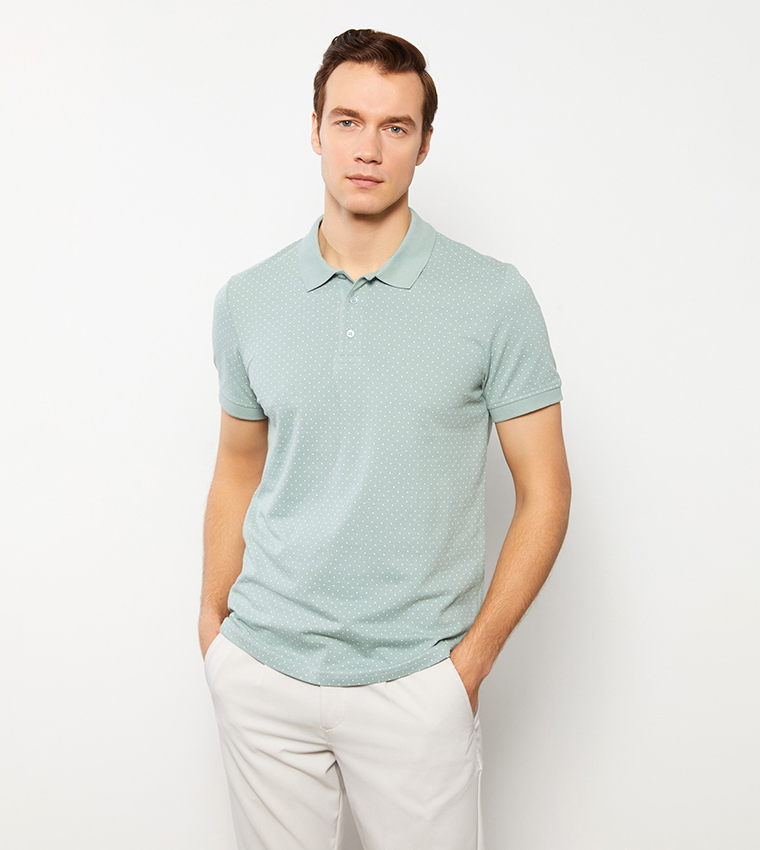 Buy LC Waikiki Solid Short Sleeves Polo T Shirt In Green