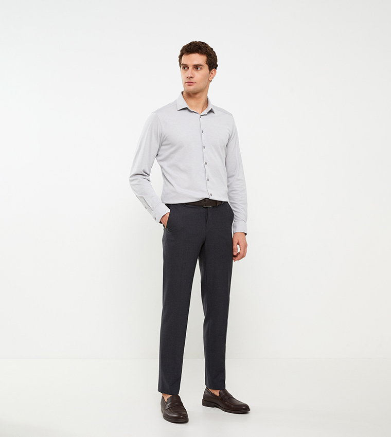 Slim Fit Long Sleeves Oxford Shirt