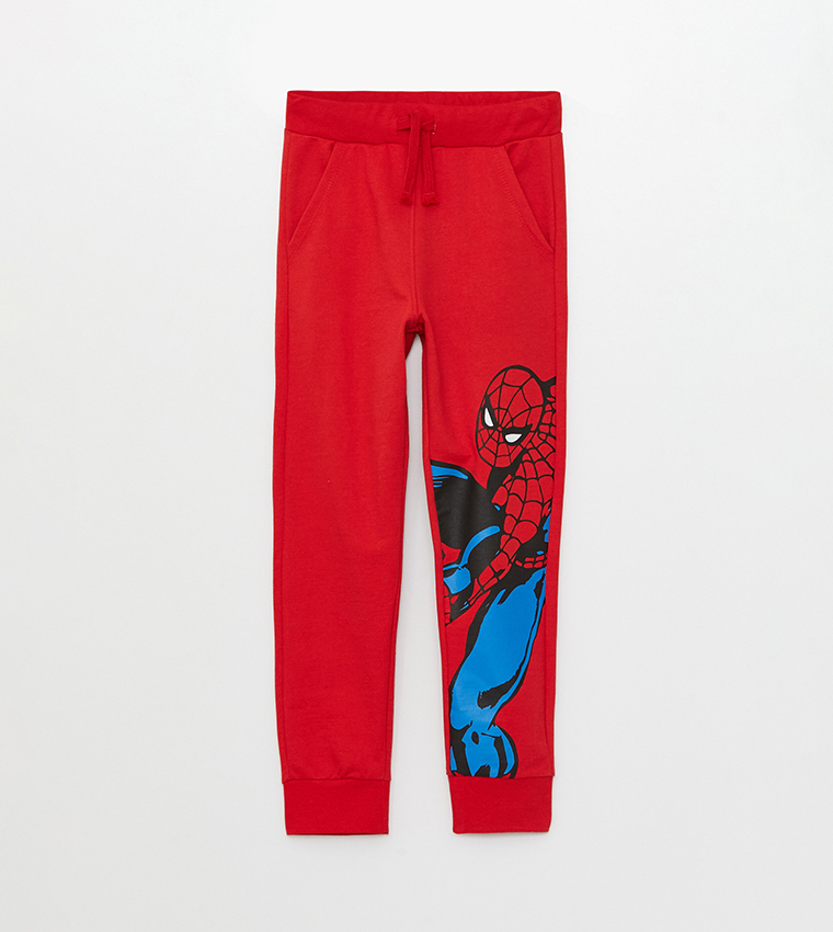 Boy's Spider-Man Printed Elastic Waist Joggers