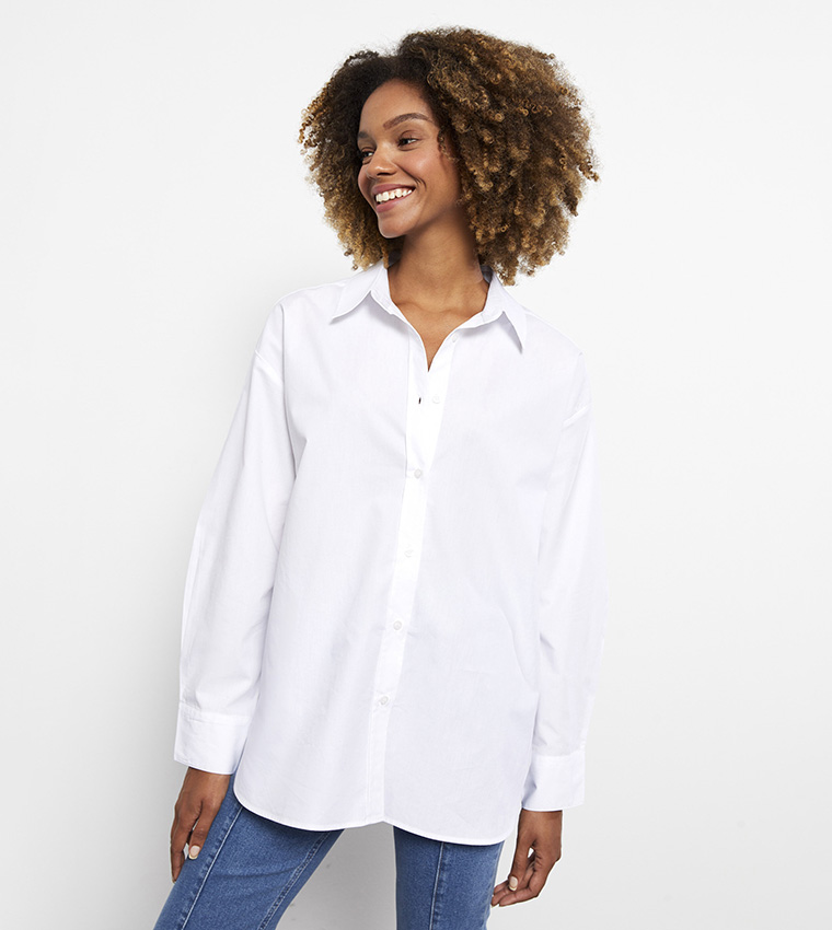 Buy LC Waikiki Solid Long Sleeves Shirt In White