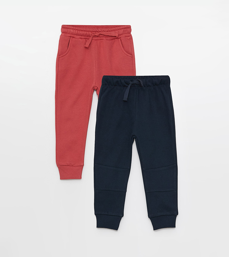 Boy's Pack of 2 Basic Elastic Waist Joggers