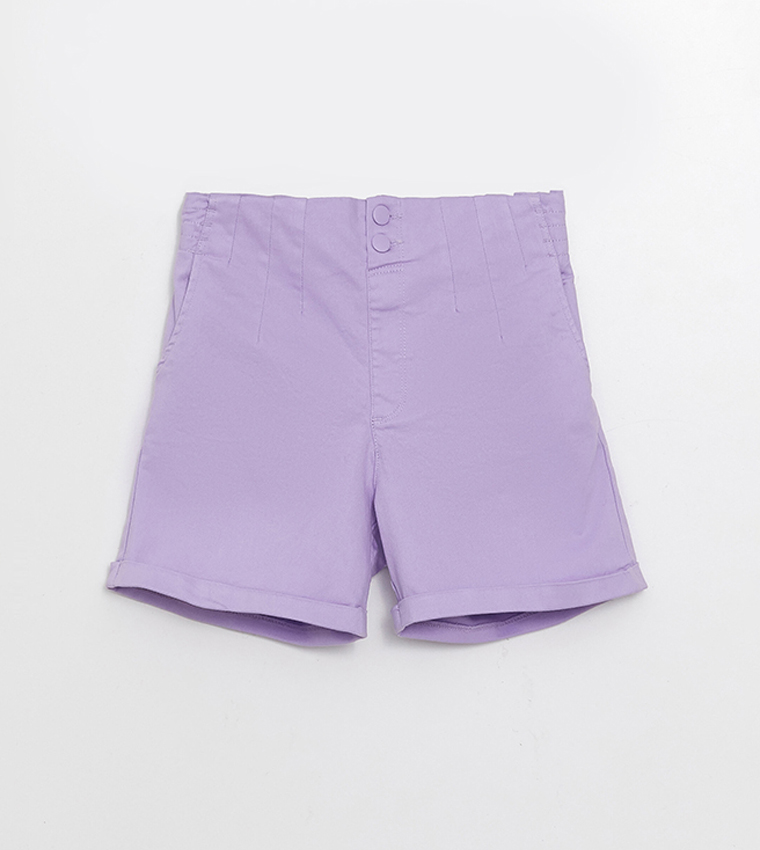 Purple denim cheap shorts