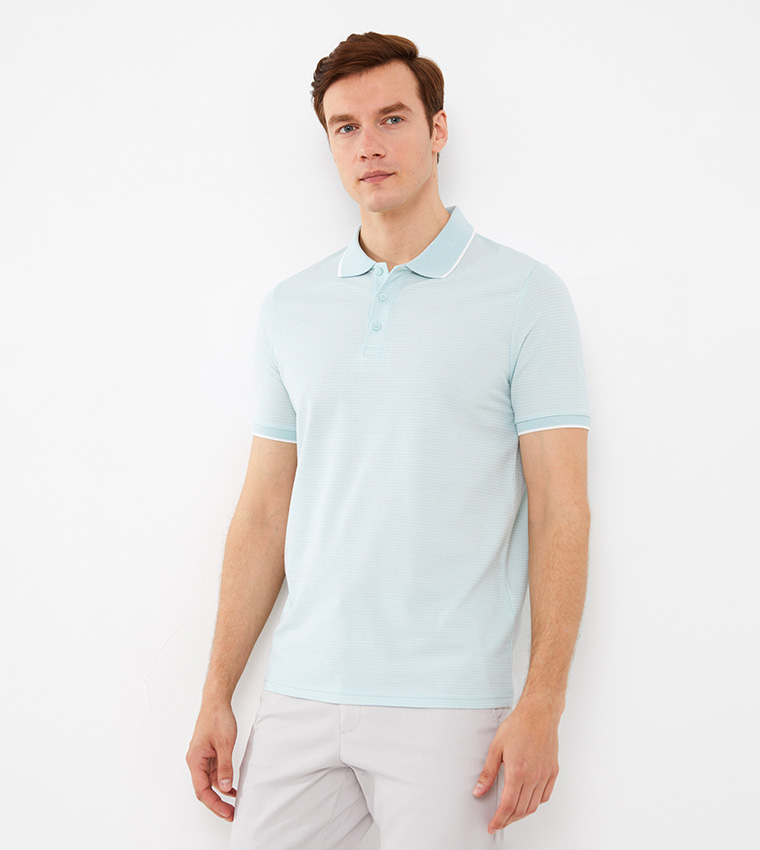 Buy LC Waikiki Solid Short Sleeves Polo T Shirt In Green