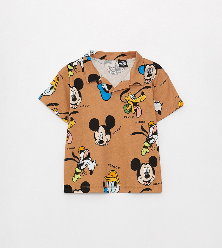 Buy LC Waikiki Baby Boy Mickey Mouse Printed Short Sleeves Polo T