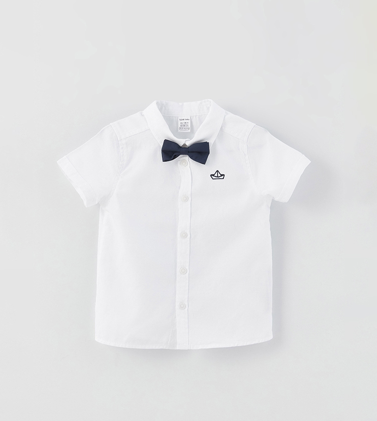 baby boy white shirt short sleeve