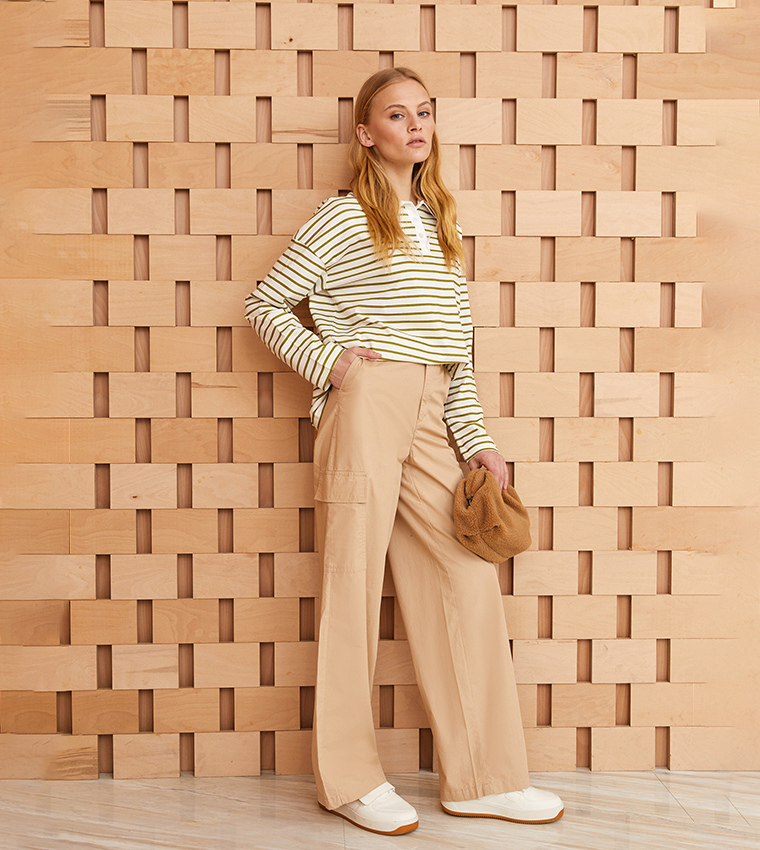 Solid Relaxed Fit Pants