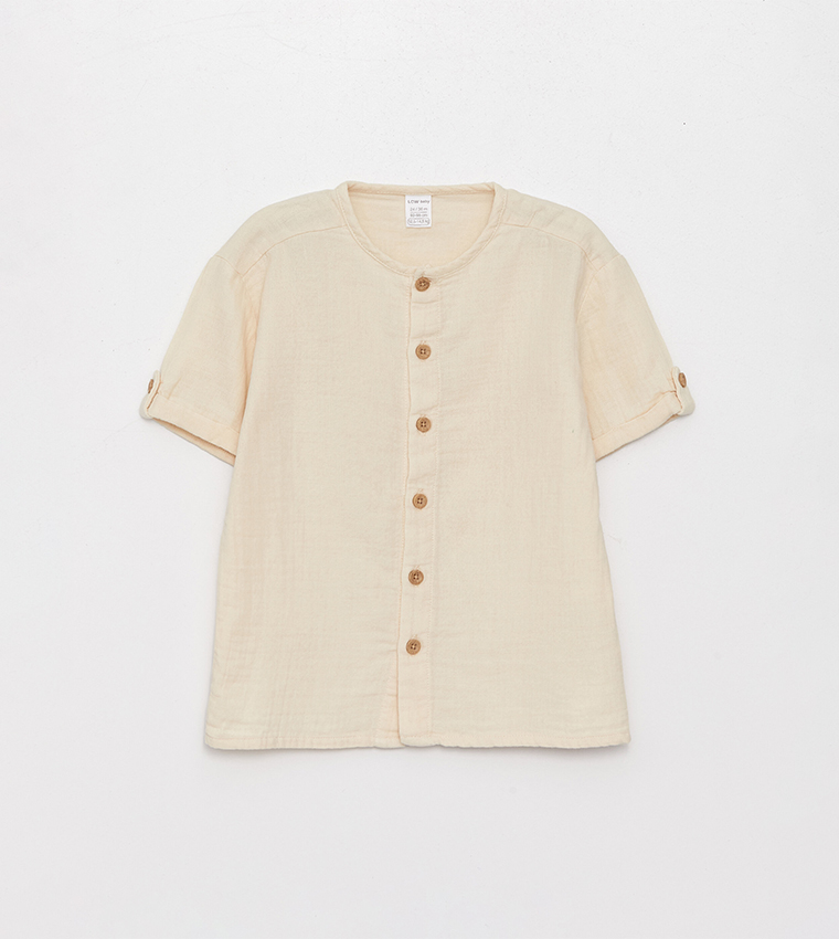 Solid Short Sleeves Clothing Set