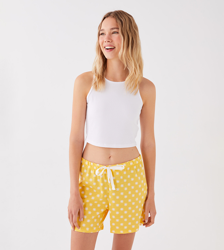 Yellow store lounge shorts