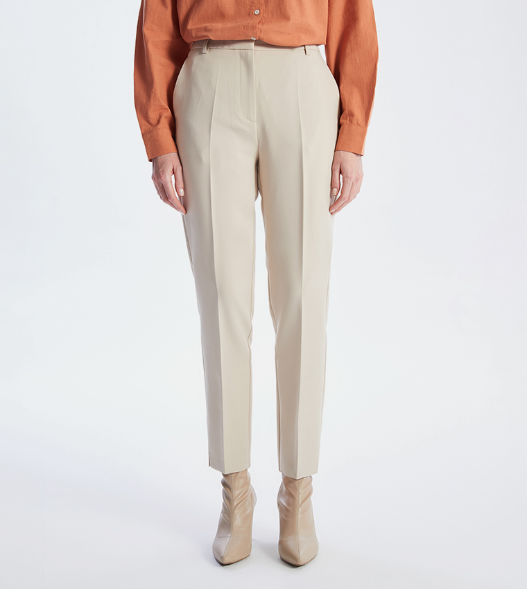 Solid Slim Fit Trousers
