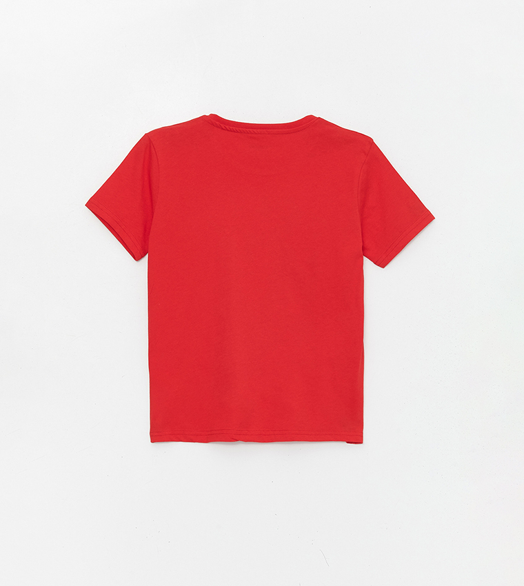 تيشيرت سادة بأكمام قصيرة 