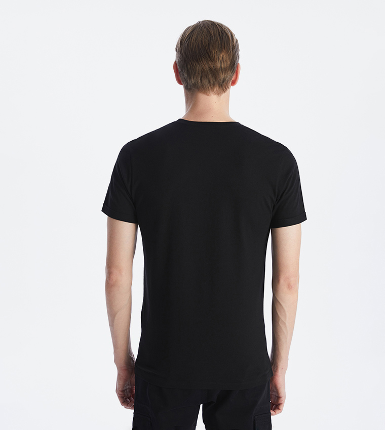 Solid Crew Neck Short Sleeves T-Shirt