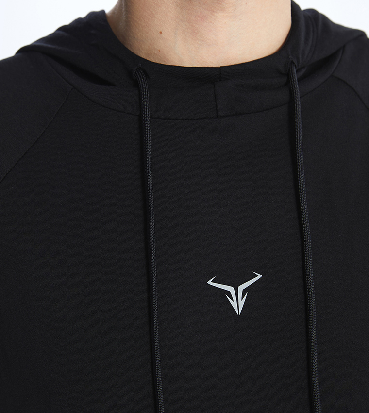 Buy LC Waikiki Logo Detail Hooded T Shirt In Black | 6thStreet UAE