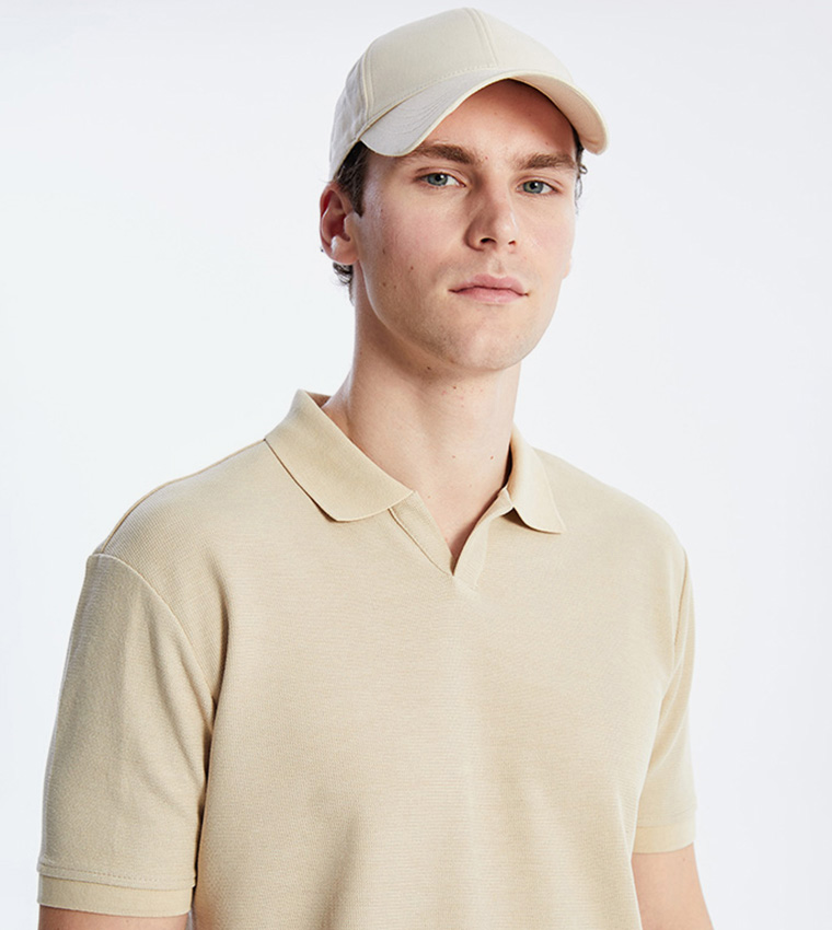 Textured Short Sleeves Polo T-Shirt