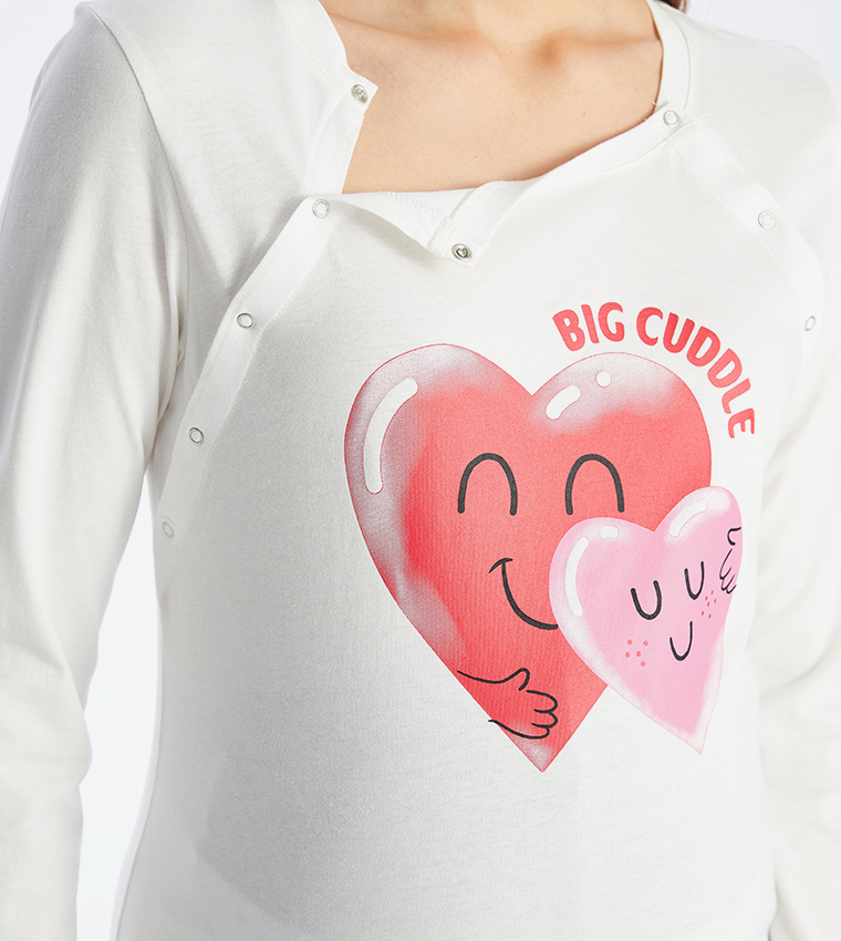 Printed Long Sleeves Maternity Pyjama Set