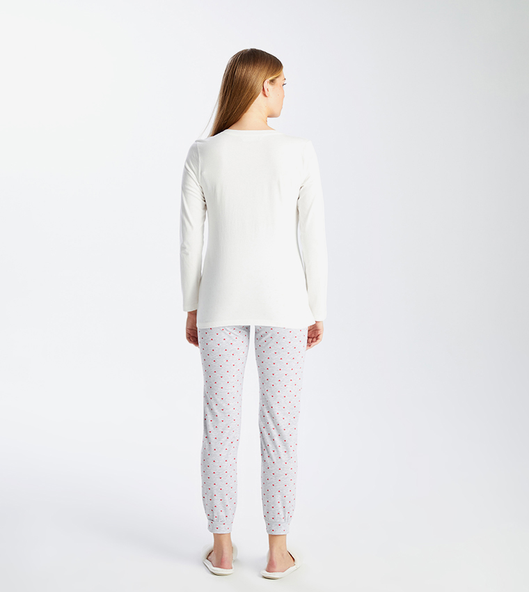 Printed Long Sleeves Maternity Pyjama Set