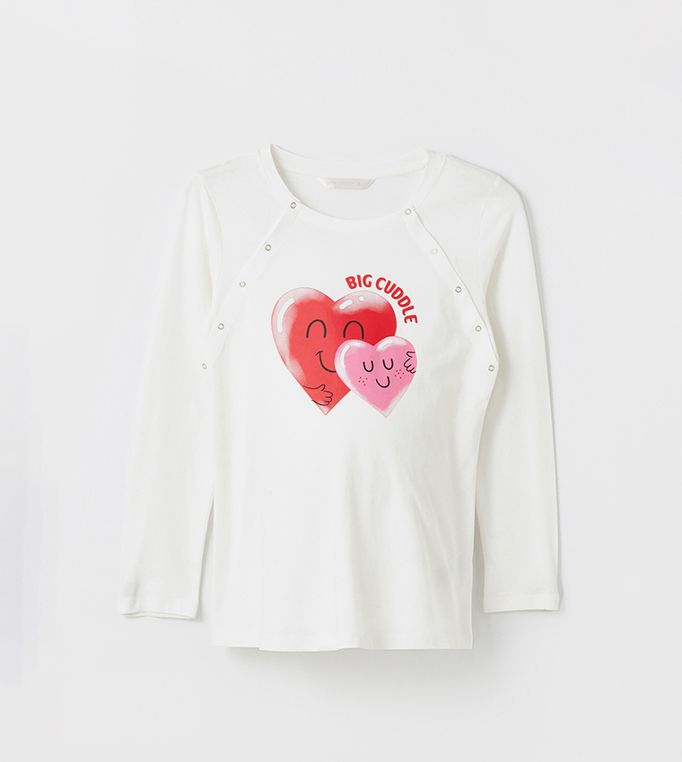 Printed Long Sleeves Maternity Pyjama Set