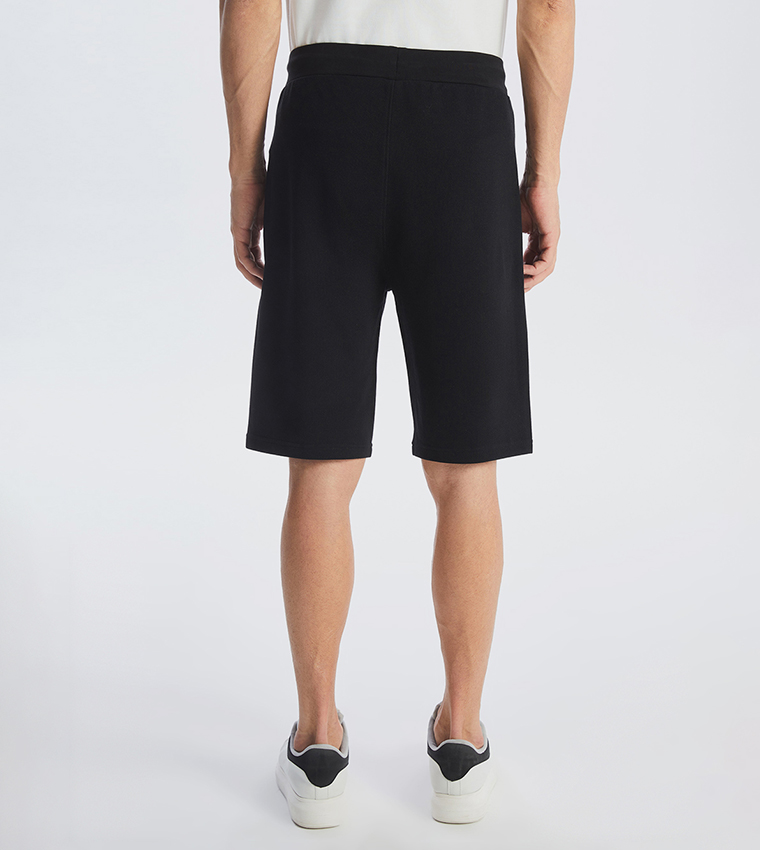 Mid Rise Standard Fit Pique Shorts