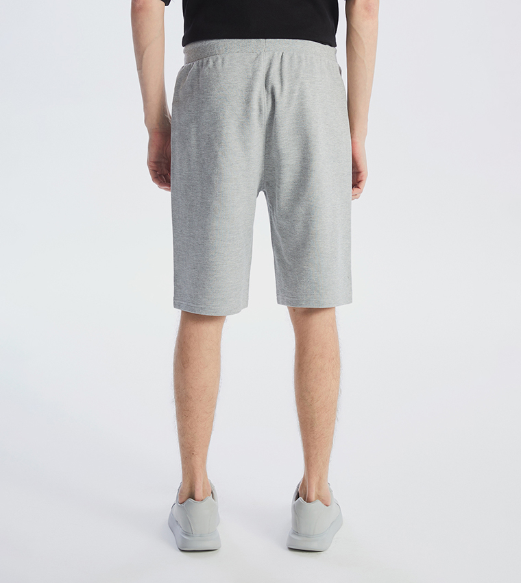 Mid Rise Standard Fit Pique Shorts