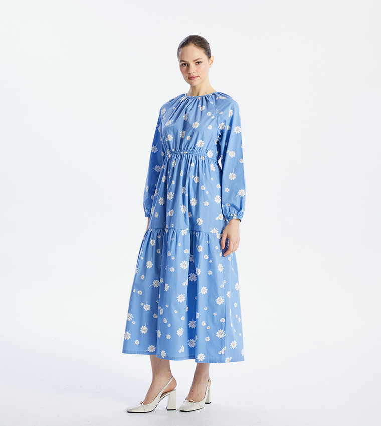 Printed Long Sleeves Dress