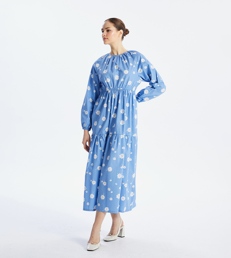 Printed Long Sleeves Dress