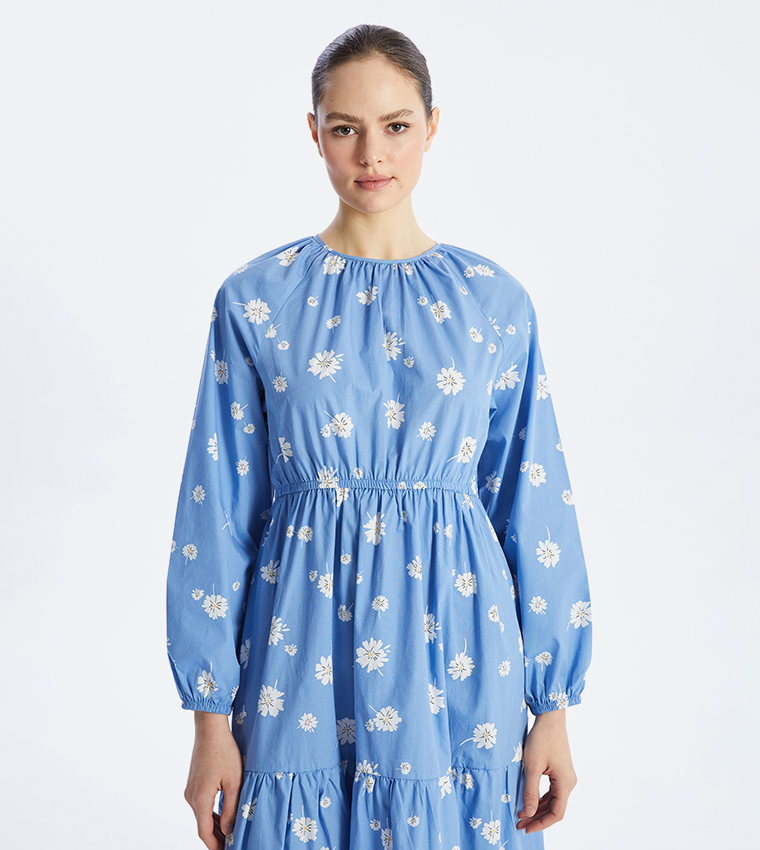 Printed Long Sleeves Dress