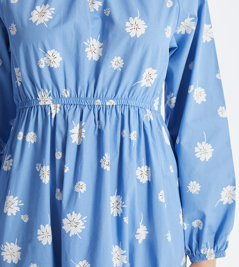 Printed Long Sleeves Dress