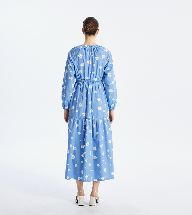 Printed Long Sleeves Dress