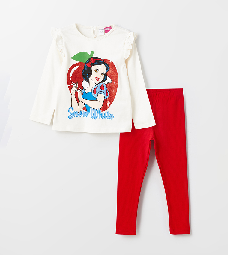 Snow White Printed T-Shirt and Tights Set