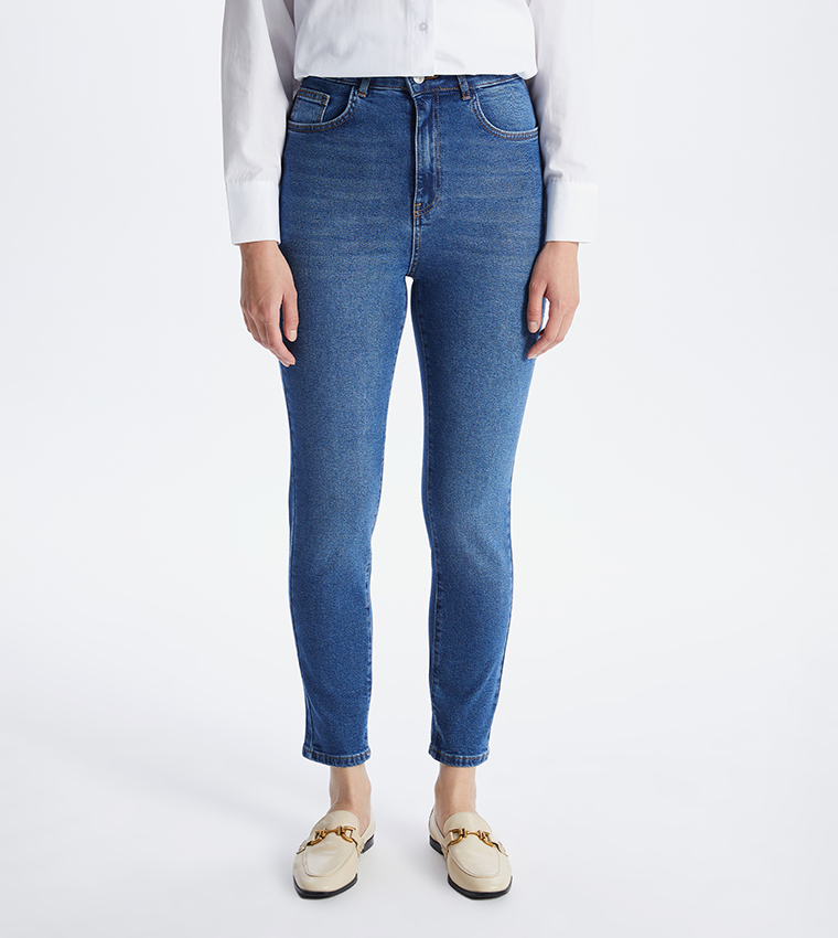 High Waist Slim Fit Jeans