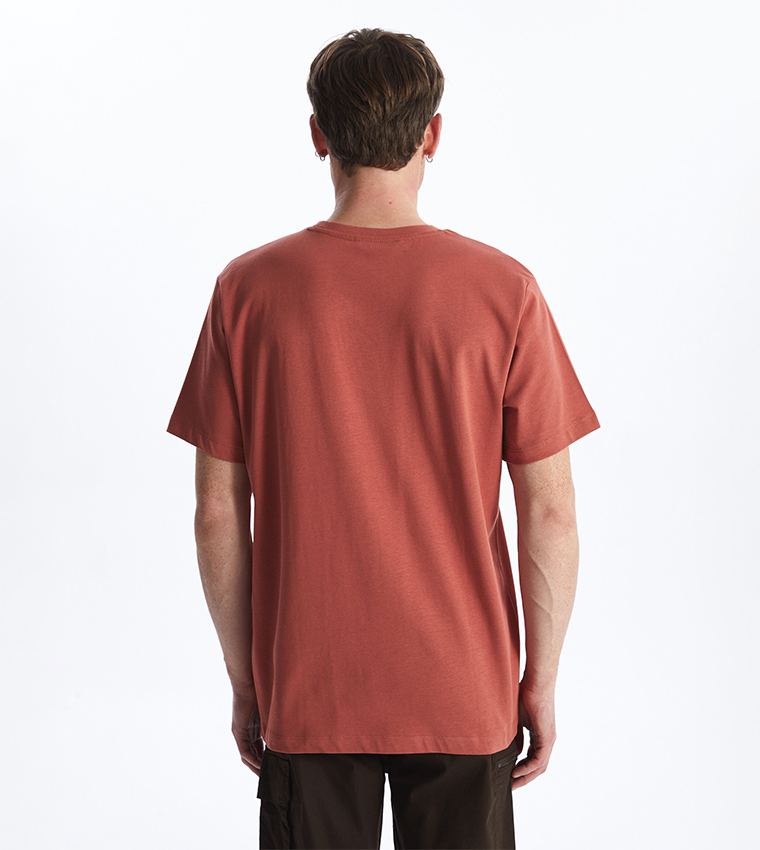 Printed Short Sleeves Combed Cotton T-Shirt