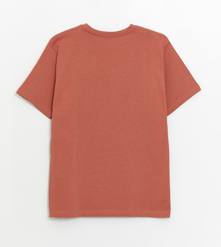 Printed Short Sleeves Combed Cotton T-Shirt