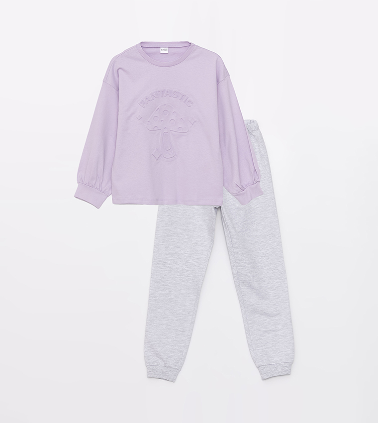 Patterned Long Sleeves Pajama Set