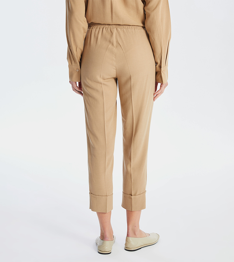 Maternity Elastic Waist Carrot Trousers