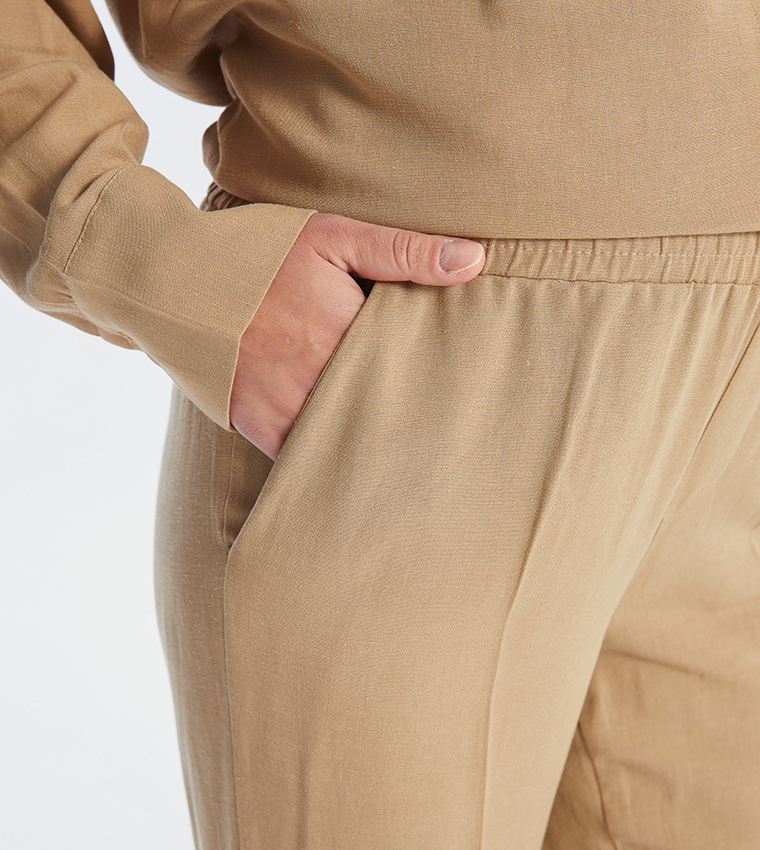 Maternity Elastic Waist Carrot Trousers
