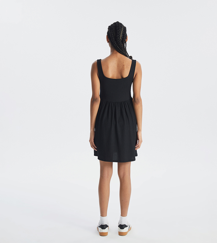 Square Neck Strappy Bodycon Dress