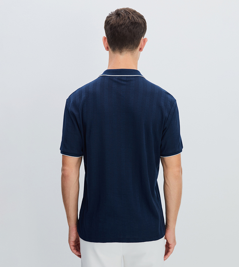 Striped Short Sleeves Polo T-Shirt