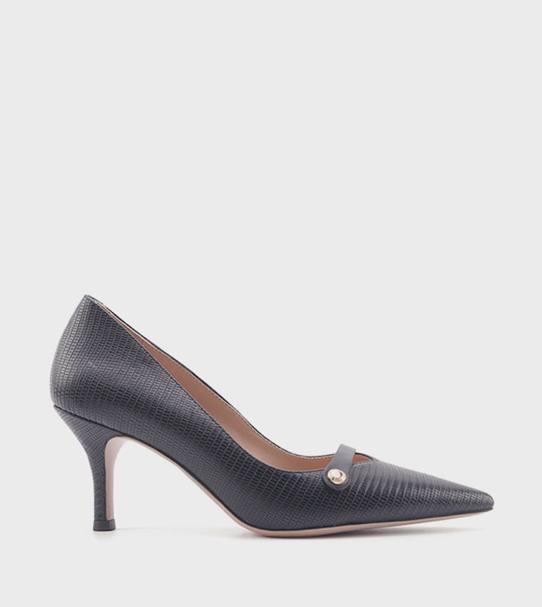 SABIREL Textured Pointed Toe Pumps