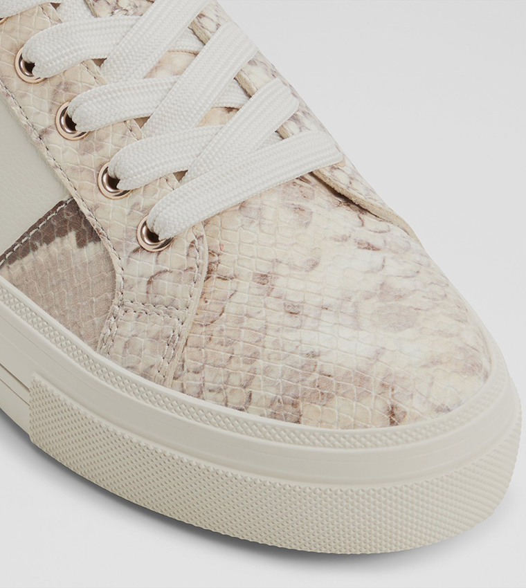 SADDIE Animal Print Lace-Up Sneakers