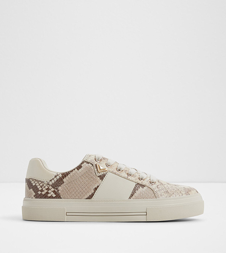 SADDIE Animal Print Lace-Up Sneakers