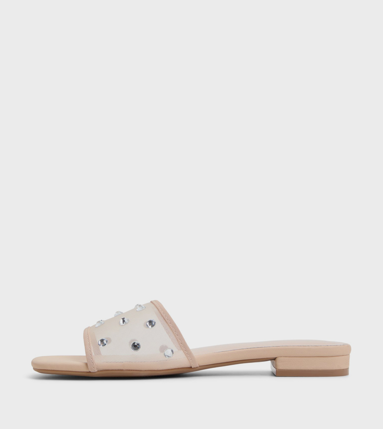 SAKINAH Embellished Mesh Flat Sandals