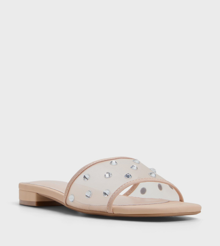 SAKINAH Embellished Mesh Flat Sandals