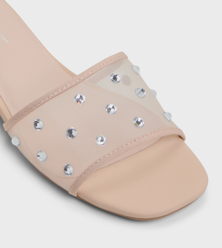SAKINAH Embellished Mesh Flat Sandals