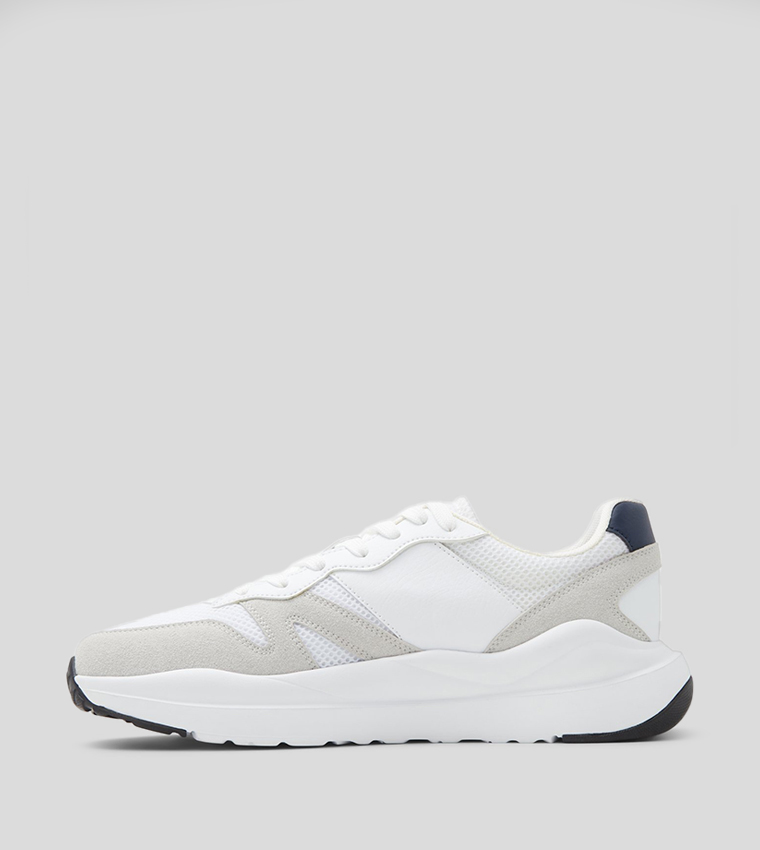 SALDAIR Mesh Detail Lace Up Sneakers