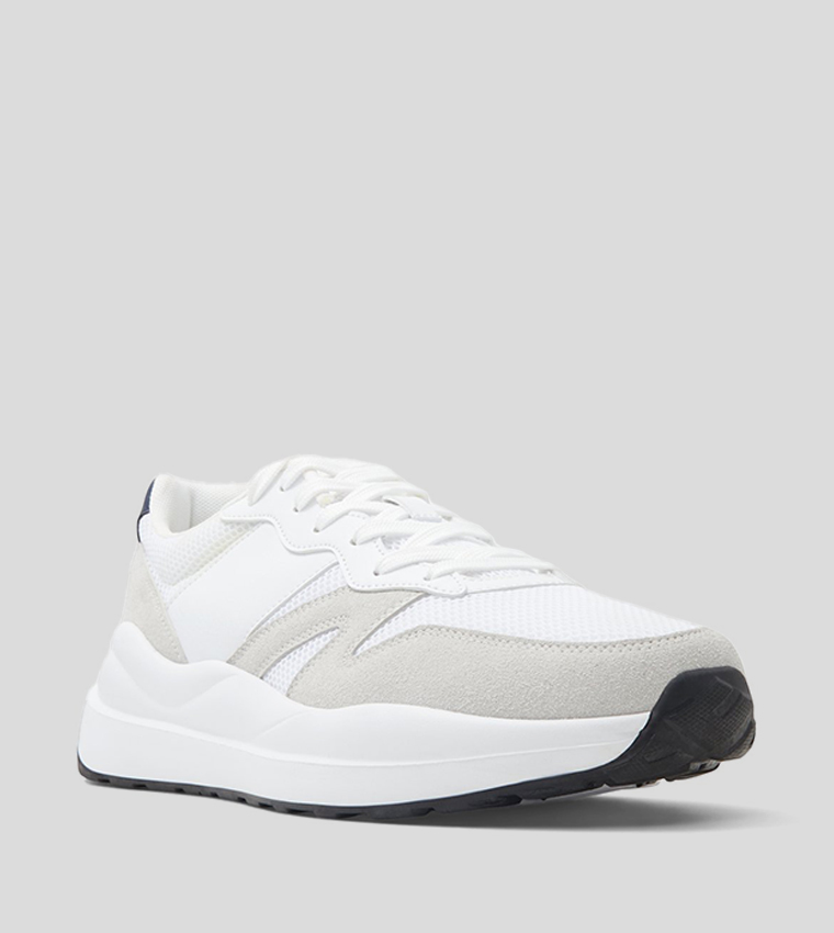 SALDAIR Mesh Detail Lace Up Sneakers
