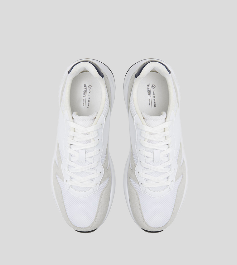 SALDAIR Mesh Detail Lace Up Sneakers