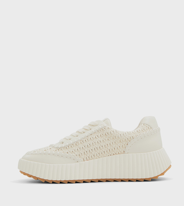 SALLYY Crochet Lace Up Sneakers